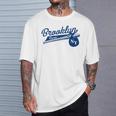 レトロ ブルックリン バムス ニューヨーク 野球 エベッツ フィールド Tシャツ 彼への贈り物