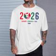 ワールドカップ2026開催国サッカーデザイン Tシャツ 彼への贈り物