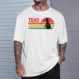 ヴィンテージサンセット太鼓ドラマー Tシャツ 彼への贈り物