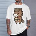 午年 馬 干支 うま 和風 絵馬 願い 正月 Tシャツ 彼への贈り物