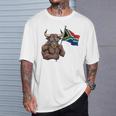 南アフリカ 国旗 南アフリカのルーツ Tシャツ 彼への贈り物