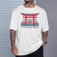 厳島神社、宮島、広島県、日本。図面 Tシャツ 彼への贈り物