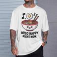 味噌ハッピー寿司ラーメン日本 Tシャツ 彼への贈り物