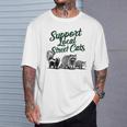地元のストリートキャットをサポート アライグマ スカンク ポッサム Tシャツ 彼への贈り物