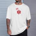救急科 救急室 看護師 Er 看護師 背中 Tシャツ 彼への贈り物