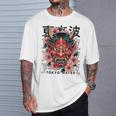 日本悪魔 般若 鬼 鬼 仮面 妖怪鬼 鬼 仮面 長袖tシャツ Tシャツ 彼への贈り物