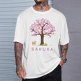 柴犬 和 桜 桜 花 木 春 Tシャツ 彼への贈り物