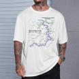 横浜市電鉄線鉄道おみやげ路線図 Tシャツ 彼への贈り物