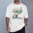犬 遊び ピックルボール マルチーズ プードル 面白い ピクルスプードル Tシャツ 彼への贈り物