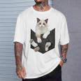 猫好き ラグドール 猫 ポケット入り Tシャツ 彼への贈り物