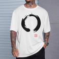 禅 書道 仏前 円 Tシャツ 彼への贈り物