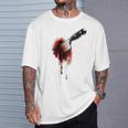 血まみれのナイフ シャツ ハロウィン ホラー 血しぶき Tシャツ 彼への贈り物