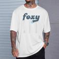 面白いフォクシーお父さんレトロ ビンテージ デザイン Tシャツ 彼への贈り物