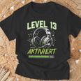 13 Geburtstag Jungenideo Gamer Level 13 Aktiviert Junge T-Shirt Geschenke für alte Männer