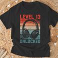 13 Geburtstag Jungenideo Gamer Level 13 Unlocked Jungs T-Shirt Geschenke für alte Männer