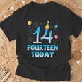 14歳今日私にお誕生日おめでとう彼彼女の息子娘 Tシャツ 高齢者への贈り物