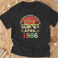 1986年4月 レトロサンセットクラシック 40歳40歳の誕生日 Tシャツ 高齢者への贈り物