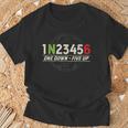 1N23456 オートバイギアシフトパターン バイカーモーターサイクリスト用 Tシャツ 高齢者への贈り物