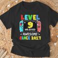 2017年以降、レベル9のロック解除済みゲーム9歳の誕生日。 Tシャツ 高齢者への贈り物