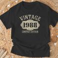 38 Cumpleaños Nacido 1988 Edición Limitadaintage 1988 Camiseta unisex Regalos para ancianos