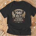45 Cumpleaños Hombre 45 Años Original De 1981 Cuello Camiseta unisex Regalos para ancianos
