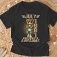 7月35日 誕生日デコレーション メンズ 35歳 1991年 35歳 テディベア Tシャツ 高齢者への贈り物