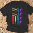 Americanports レインボーフラッグ Lgbt プライド 陸上競技 Tシャツ 高齢者への贈り物
