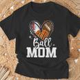 Ball Mom Baseball Football Basketball Heart T-Shirt Gifts for Old Men Ball Mom Baseball Football Basketball Heart T-Shirt Gifts for Old Men