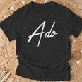Beautiful Handwritten Font Ado Calligraphy Tシャツ 高齢者への贈り物
