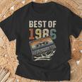 Best Of 1986 カセットテープ 40年 音楽 レトロ 誕生日 Tシャツ 高齢者への贈り物