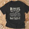 Bikes Are Like Wives 面白い オートバイ バイカー 妻 Tシャツ 高齢者への贈り物