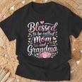 Blessed To Be Called Mom And Grandma Floral Mother's Day T-Shirt Gifts for Old Men
