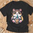 Boba Cat Drinking Boba Kitten Kawaii 日本人 男性 女性 キッズ Tシャツ 高齢者への贈り物