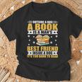 Book Lover Outside a Dog a Book Is a Man's Best Friend T-Shirt Gifts for Old Men Book Lover Outside a Dog a Book Is a Man's Best Friend T-Shirt Gifts for Old Men