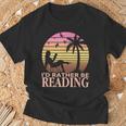 Book Lover Women Girls I'd Rather Be Reading T-Shirt Gifts for Old Men