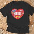 Books Book Reader Bookworm Teacher Valentine's Day T-Shirt Gifts for Old Men
