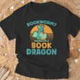 Bookworm Kids Dragon Lover Book Reader Fun T-Shirt Gifts for Old Men