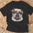 Bulldog Inglese Amante Dei Cani Mamma E Papà Maglietta Regalos para ancianos