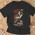 Burnout Kings レトロレーシングスパークプラグガールピンナップ ヴィンテージデザイン Tシャツ 高齢者への贈り物