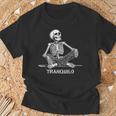 Calaca Tranquilo リラックススケルトンデザイン Tシャツ 高齢者への贈り物