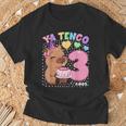 Capybara Niñas 3 Cumpleaños Carpincho Ya Tengo 3 Años Camiseta unisex Regalos para ancianos