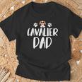 Cavalier Dad Cavalier King Charlespaniel Cane Papà Maglietta Regalos para ancianos