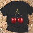 Cerezas Frescas Con Gafas Deol Fruta Divertida Camiseta unisex Regalos para ancianos