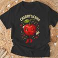 Cherrylicious キュート チェリー さくらんぼ おもしろフルーツ Tシャツ 高齢者への贈り物