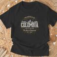 Colombia ヴィンテージスタイルのレトロなコロンビア Tシャツ 高齢者への贈り物