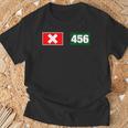 Cool 456 Code Number Illustration Novelty Graphic s Tシャツ 高齢者への贈り物