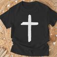Croix Chrétienne Minimaliste Croix Petite Croix Discrète T-Shirt Cadeaux pour les vieillards
