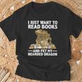 Cute Bearded Dragon For Men Women Zoology Reptile Book Lover T-Shirt Gifts for Old Men