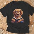 Cute Dog Golden Retriever Reading Book T-Shirt Gifts for Old Men Cute Dog Golden Retriever Reading Book T-Shirt Gifts for Old Men