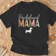Dachshund Mama Leopard Dog Lover Dachshund Owner Mom T-Shirt Gifts for Old Men